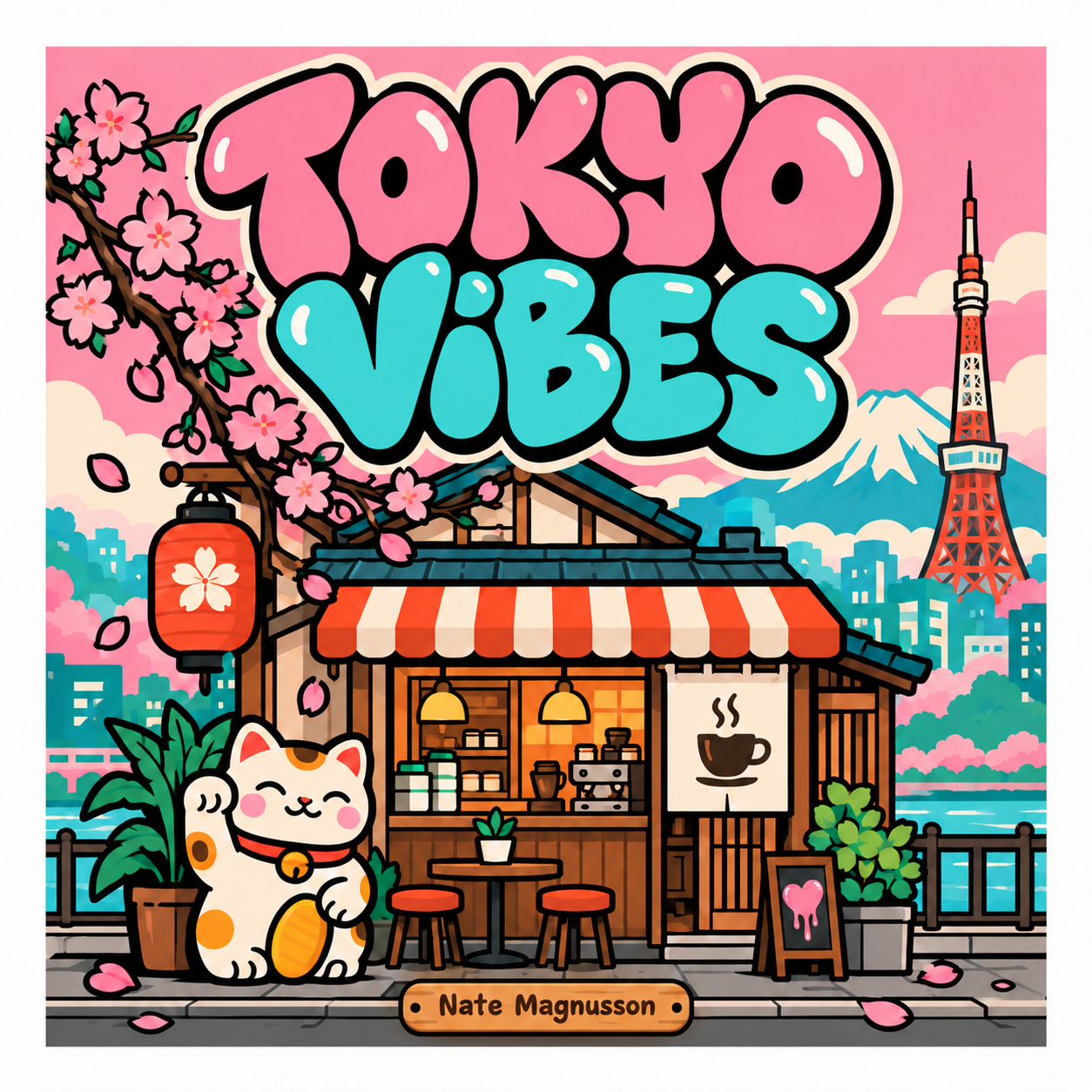 Tokyo Vibes coloring book cover